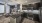 a kitchen with black cabinets