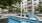 a pool in a courtyard